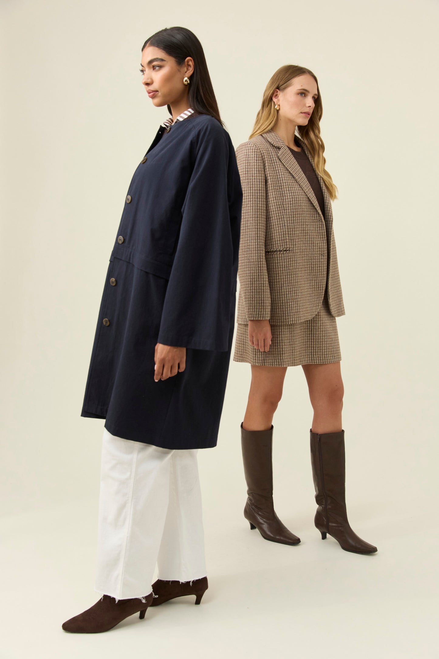 Farida Convertible Coat, Navy