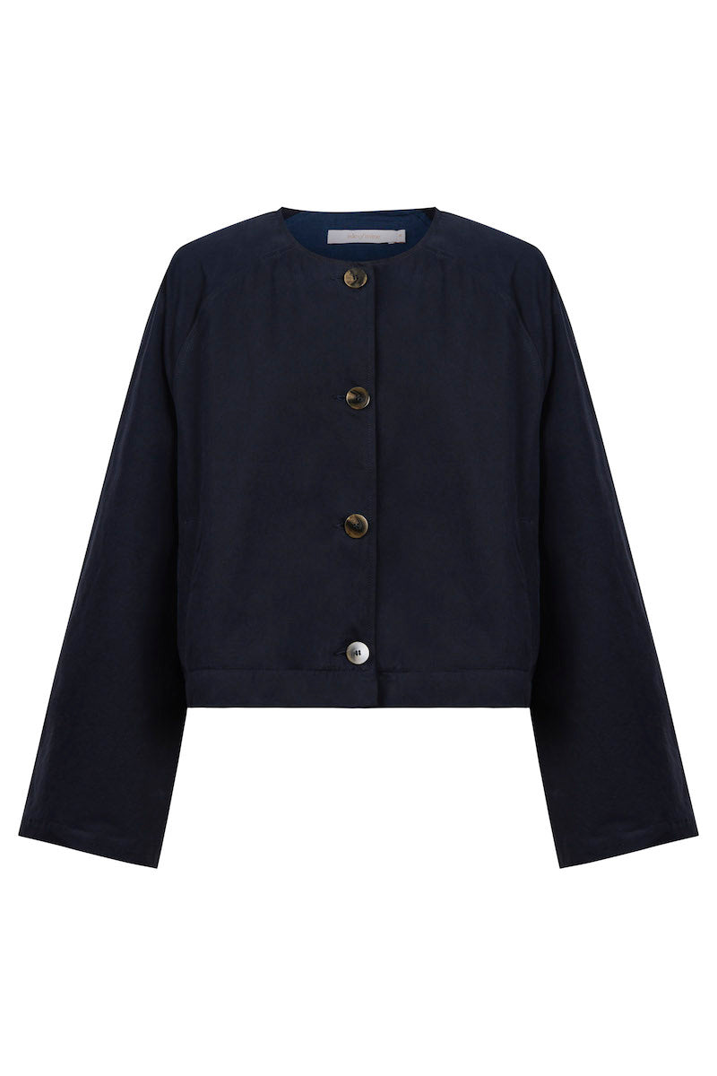 Farida Convertible Coat, Navy