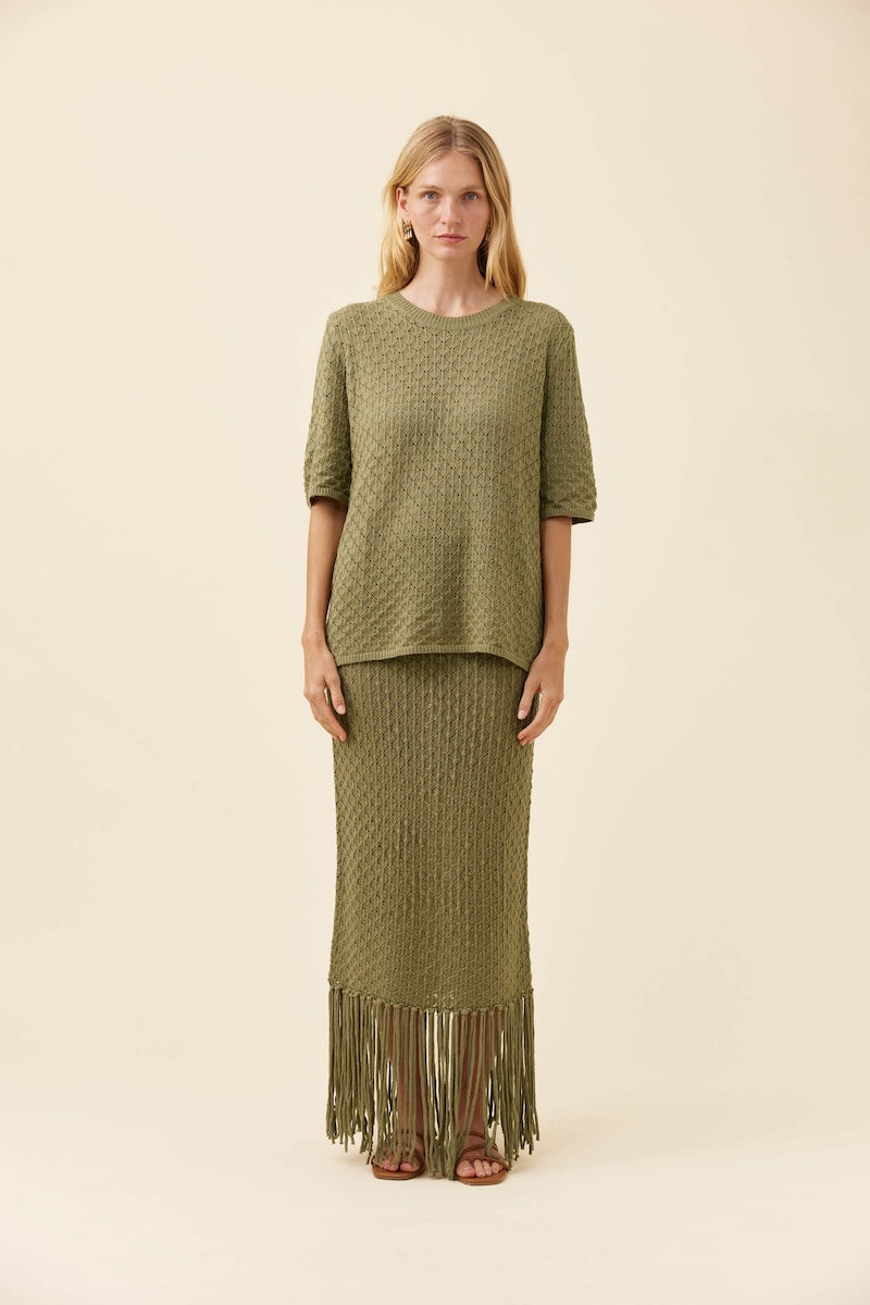 Mia Knit T-Shirt, Sage