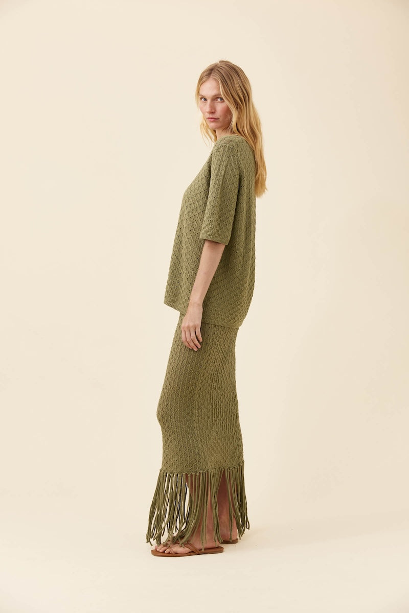 Mia Knit T-Shirt, Sage