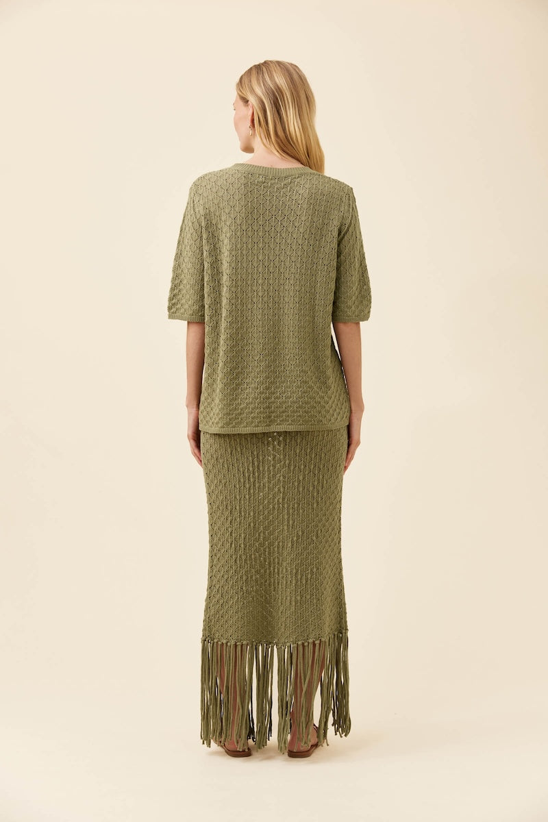 Mia Knit T-Shirt, Sage