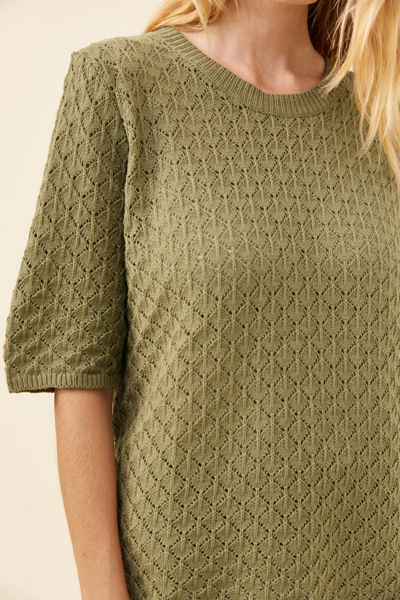 Mia Knit T-Shirt, Sage