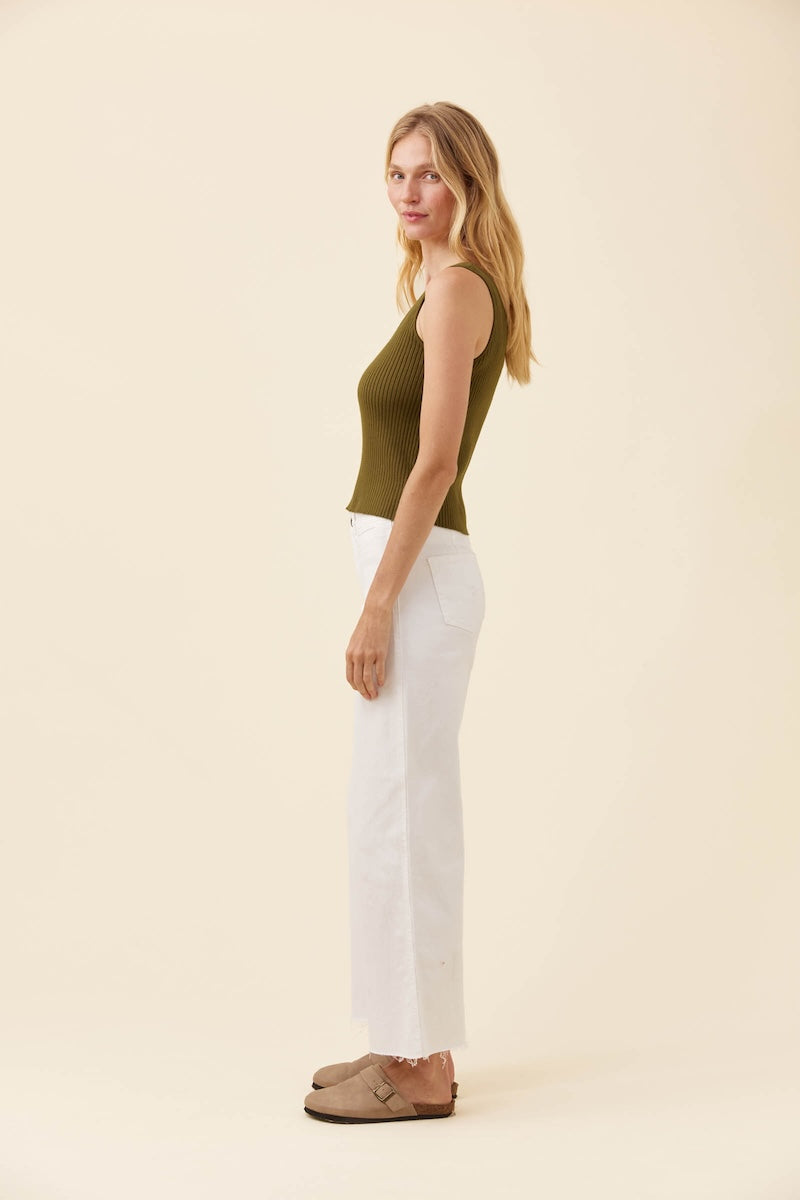 Adele Cotton Tank, White