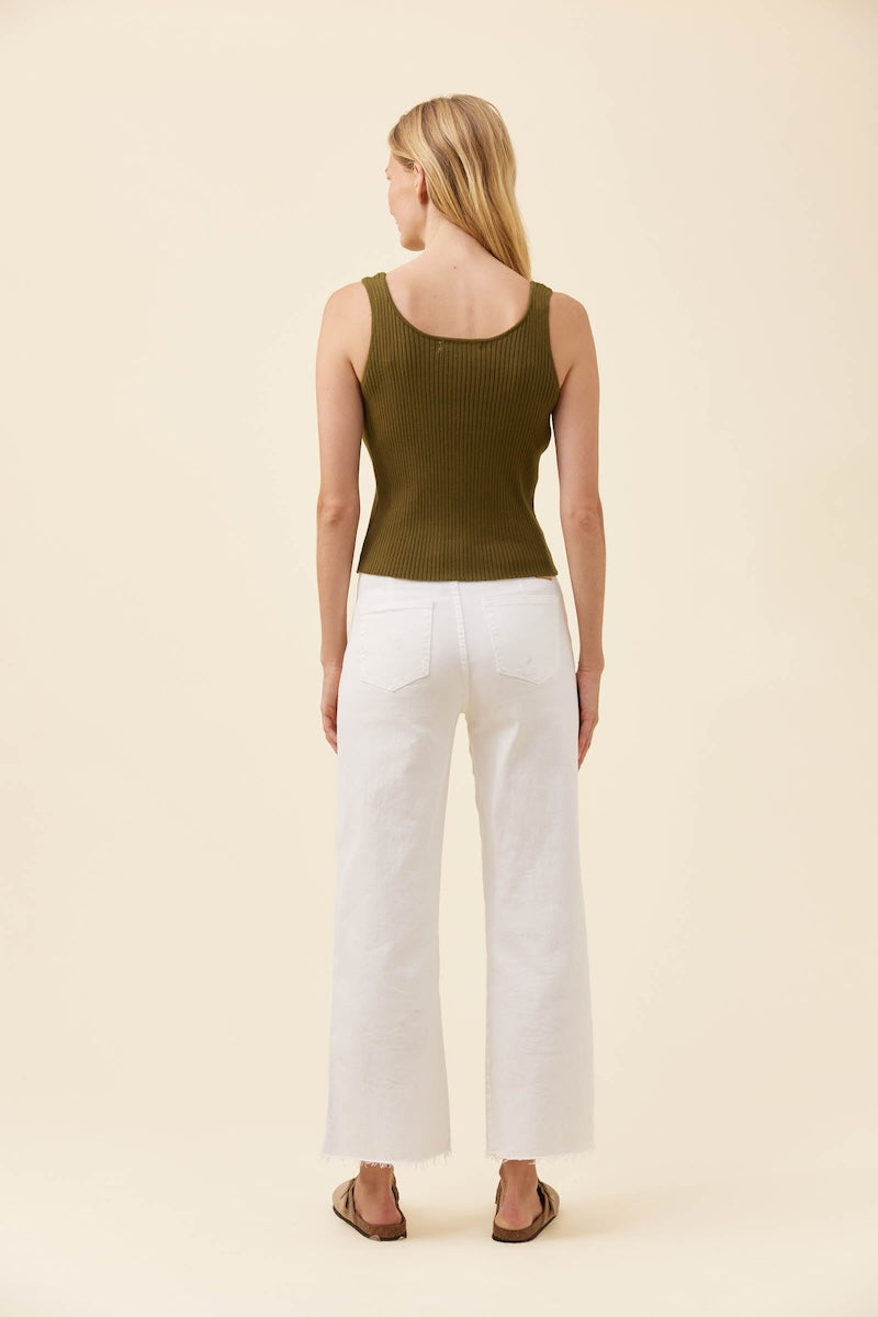 Adele Cotton Tank, White