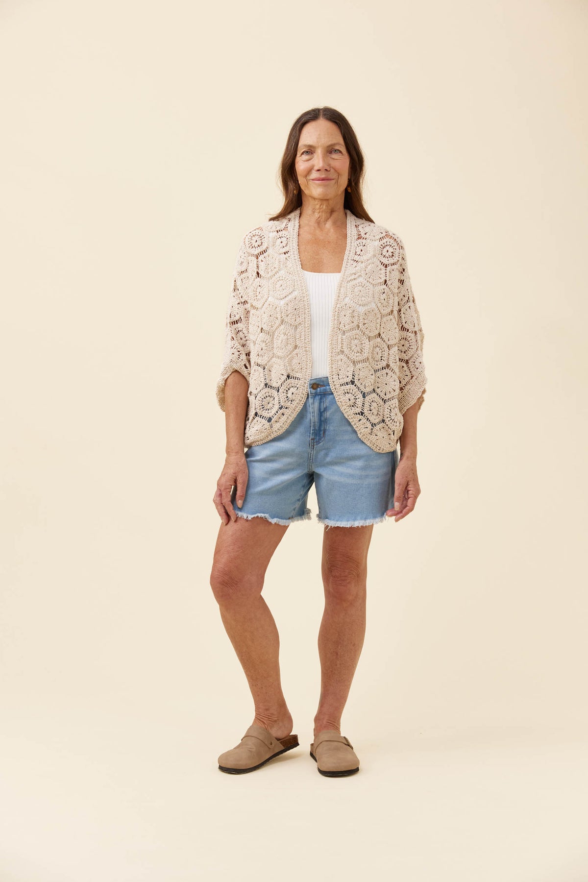 Maggie Crochet Cape, Canvas