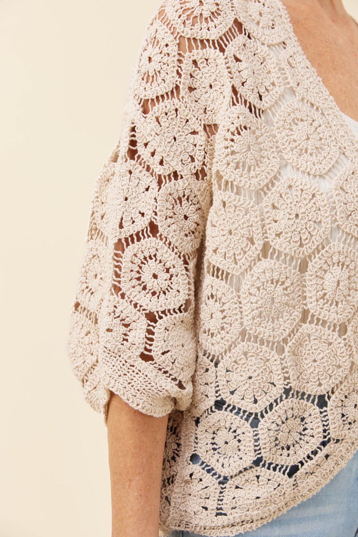 Maggie Crochet Cape, Canvas