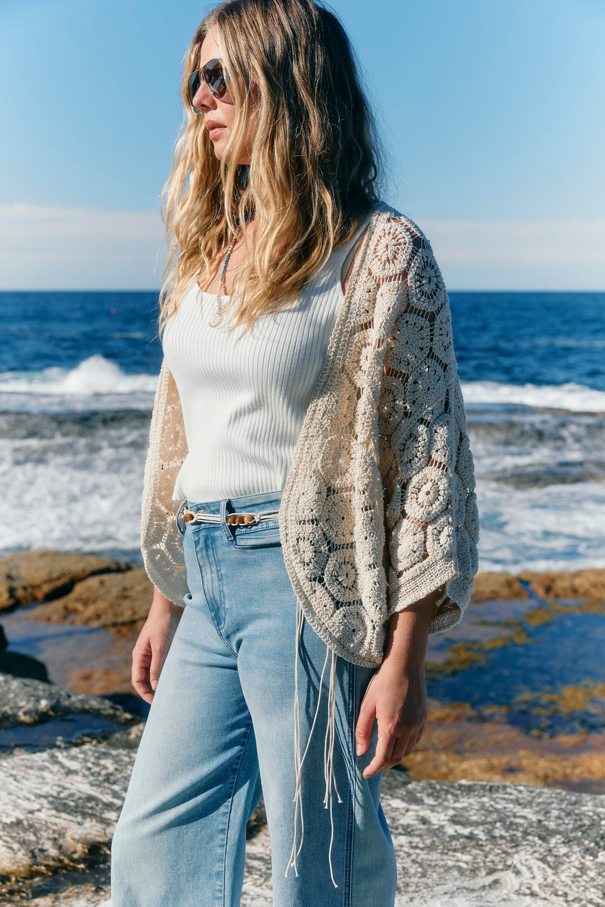 Maggie Crochet Cape, Canvas