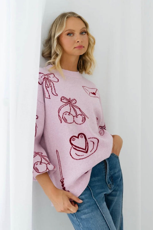 Valentine Knit, Pink