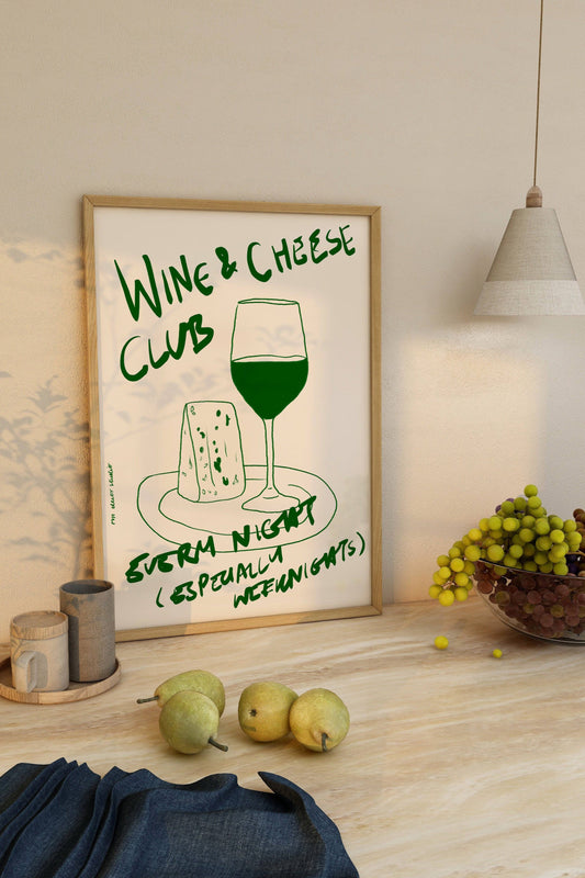 Wine and Cheese Club Print