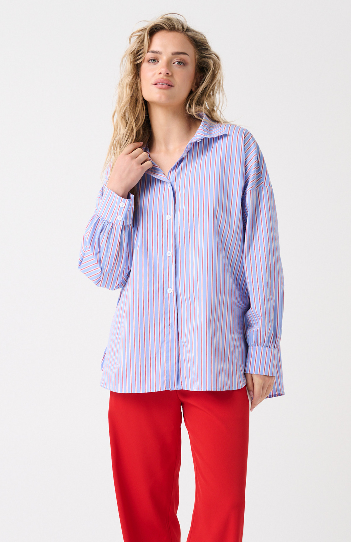 Darby Shirt, Cornflower Stripe
