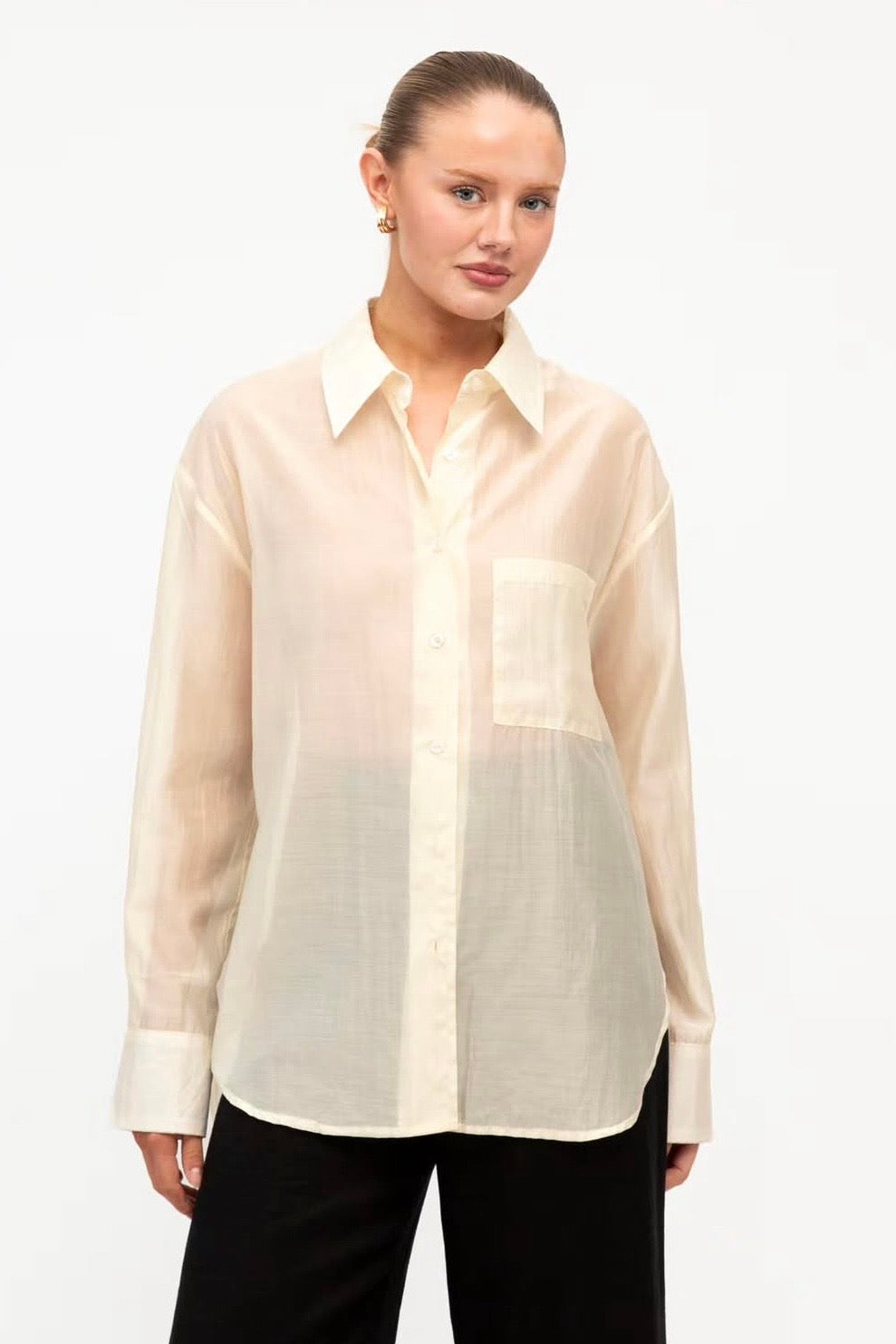 Jerry Sheer Shirt, Ivory