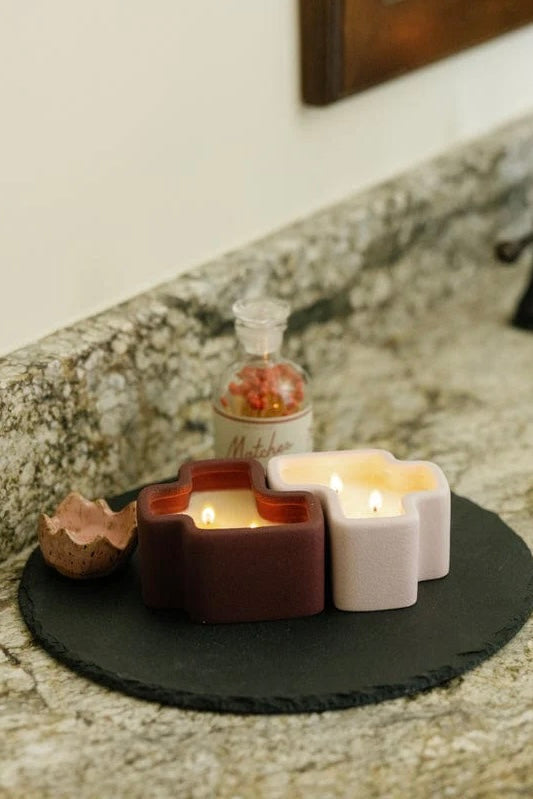 Jigsaw Candle, Pink Pistachio & Fig