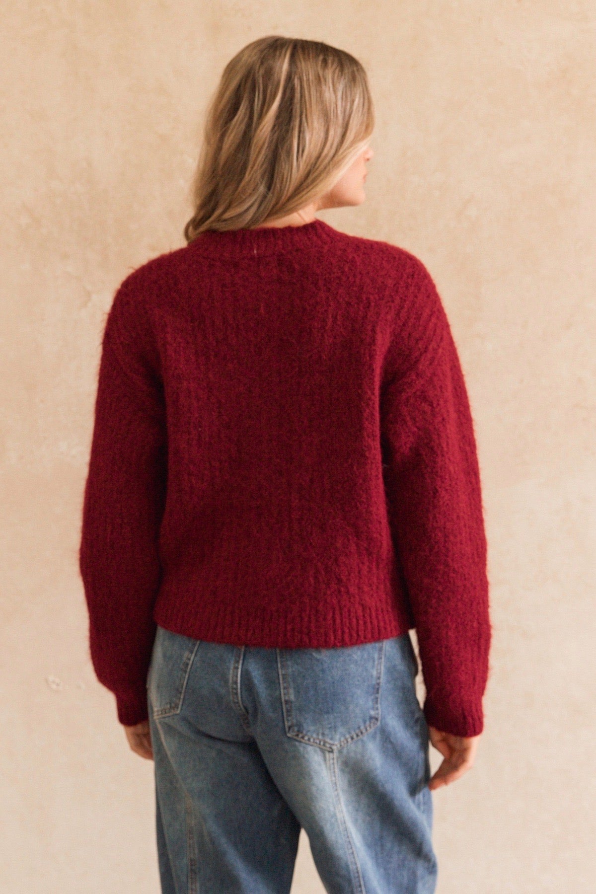 Ruby Noir Cardigan, Merlot
