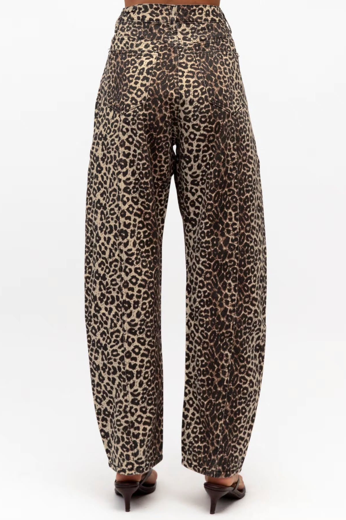 Bowen Leopard Barrel Jeans