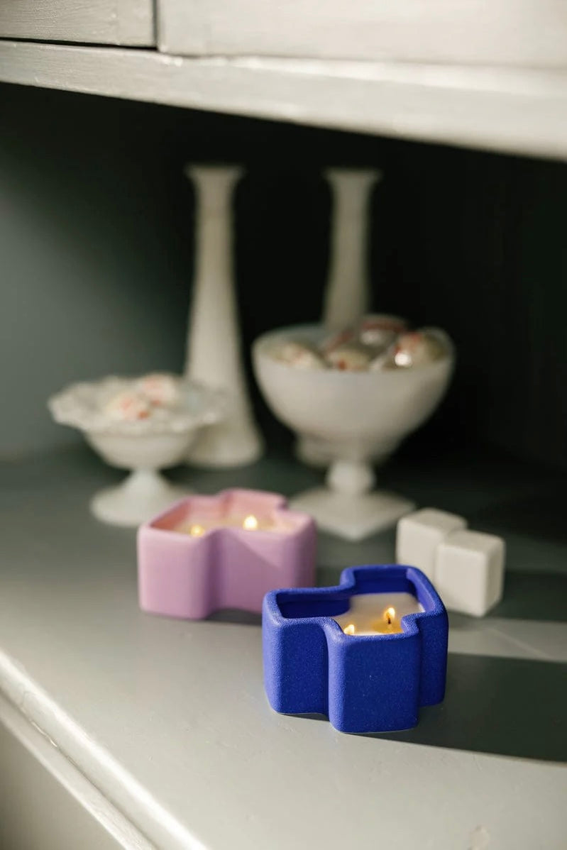 Jigsaw Candle, Wisteria & Ember + Resin