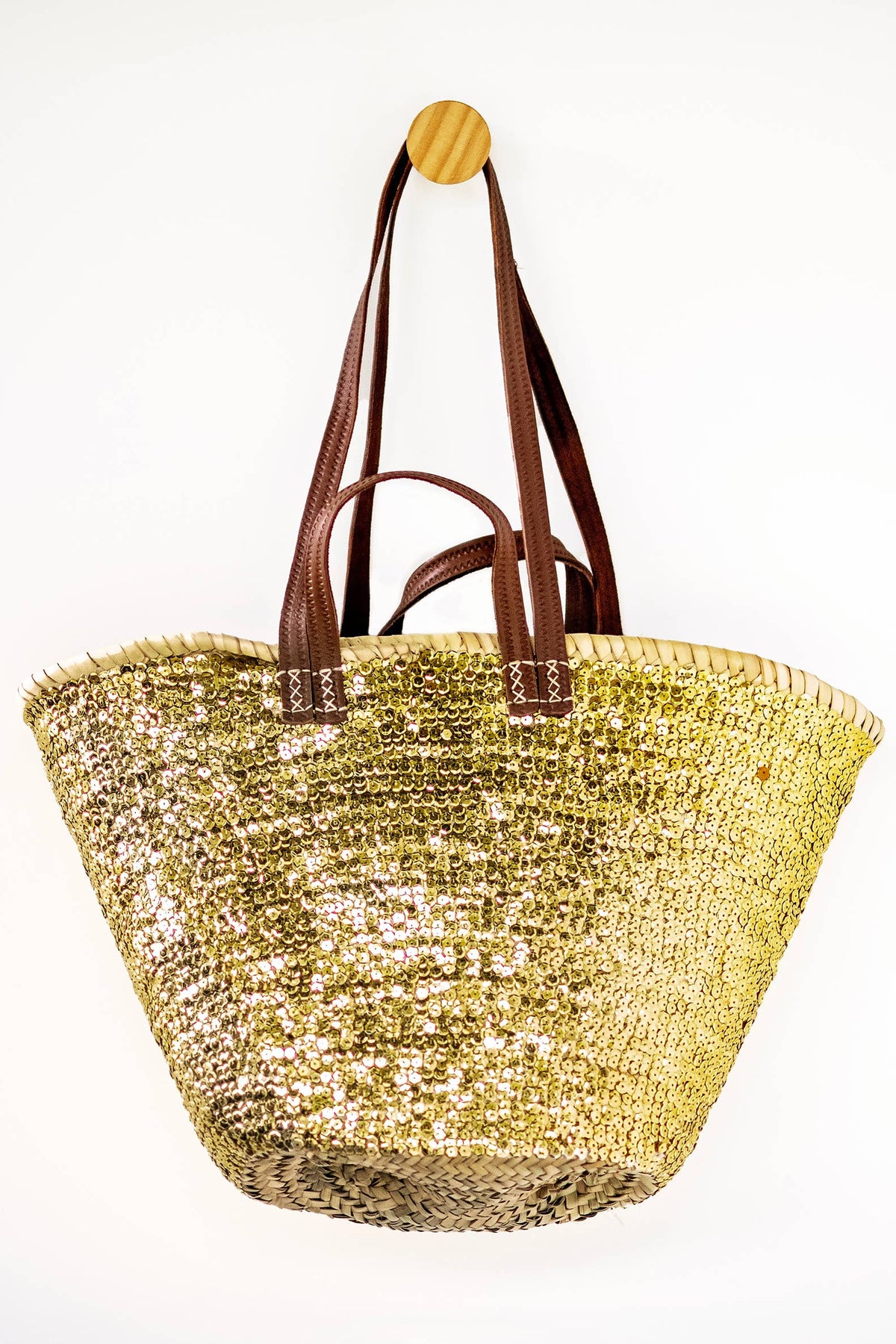 Gold Sequined Basket