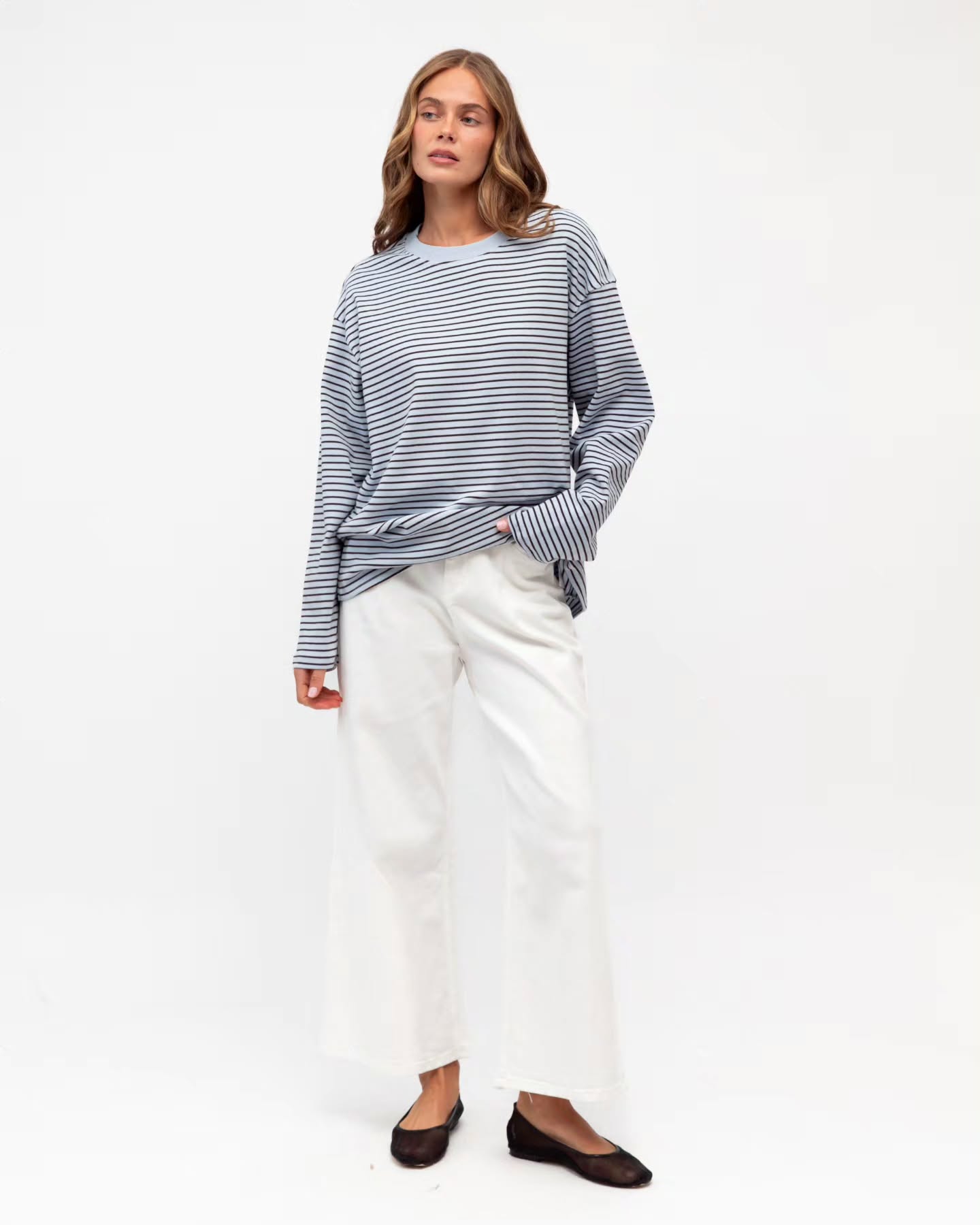 Maddi Long Sleeve Tee, Blue