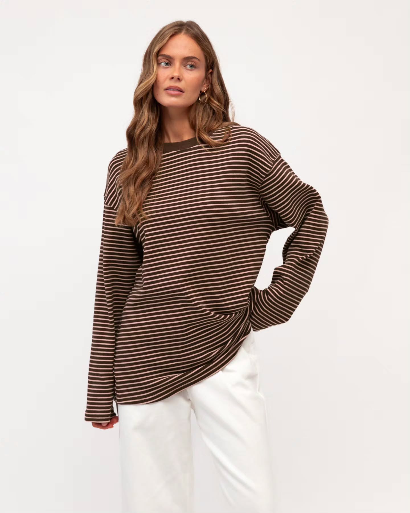 Maddi Long Sleeve Tee, Pink