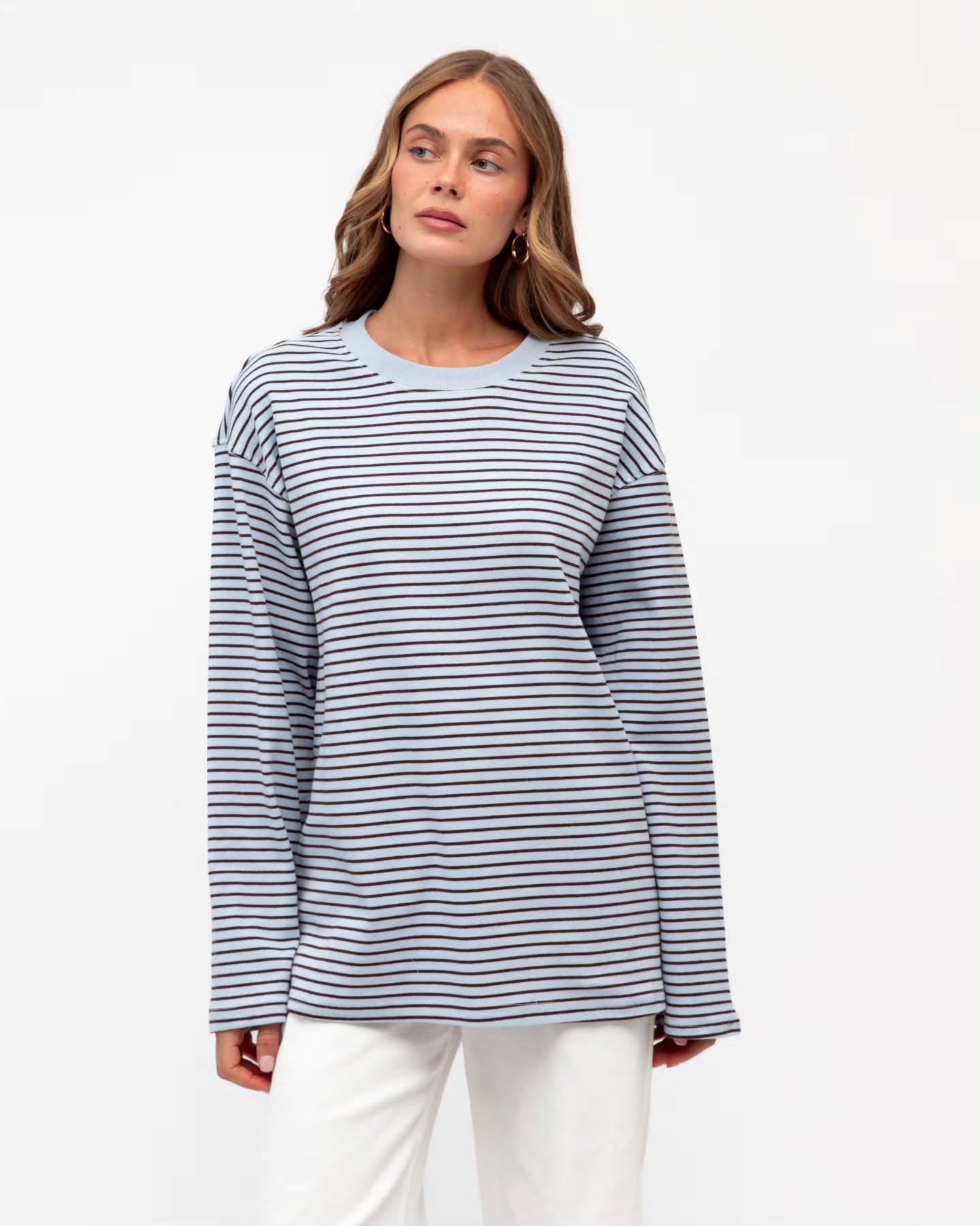 Maddi Long Sleeve Tee, Blue