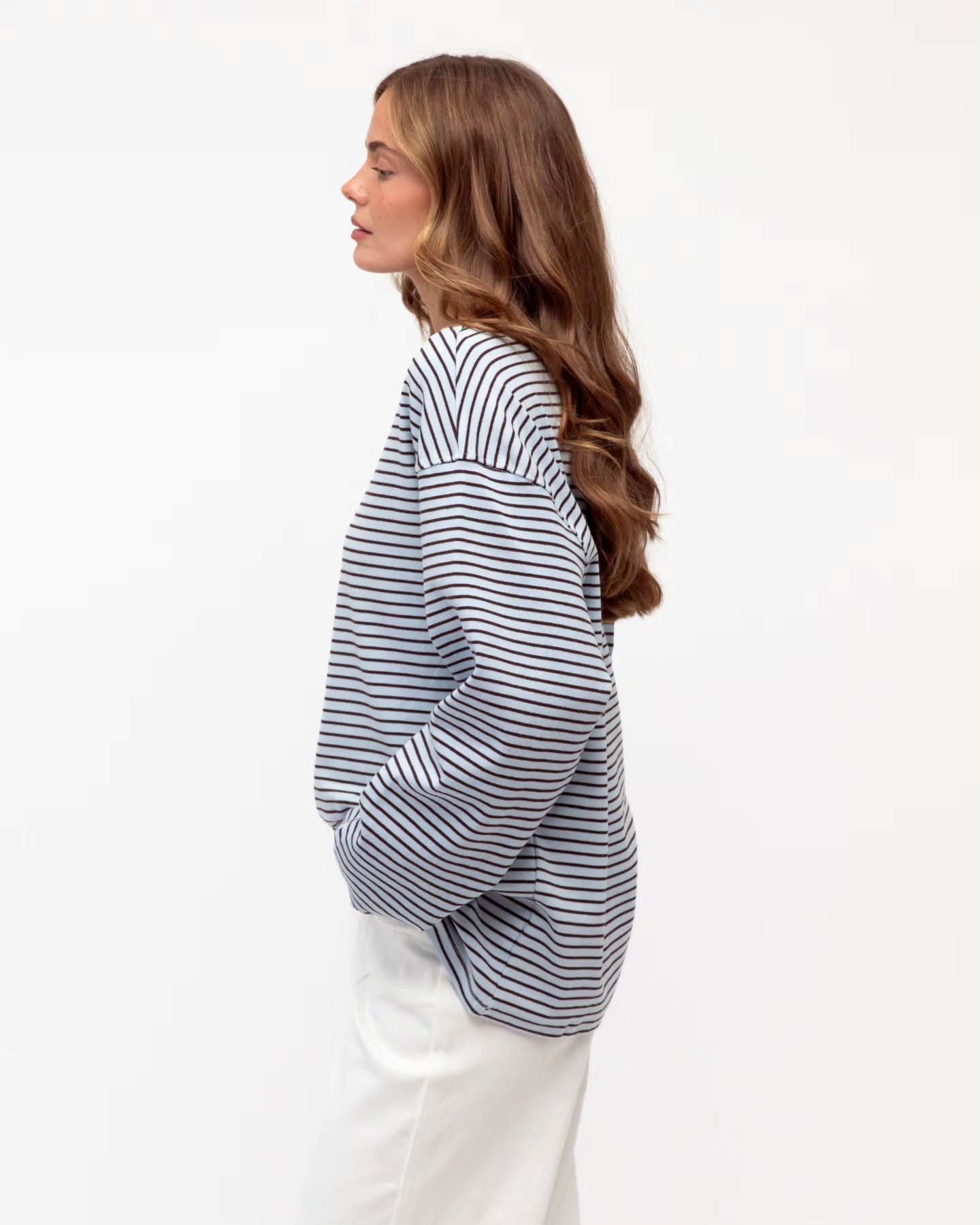 Maddi Long Sleeve Tee, Blue