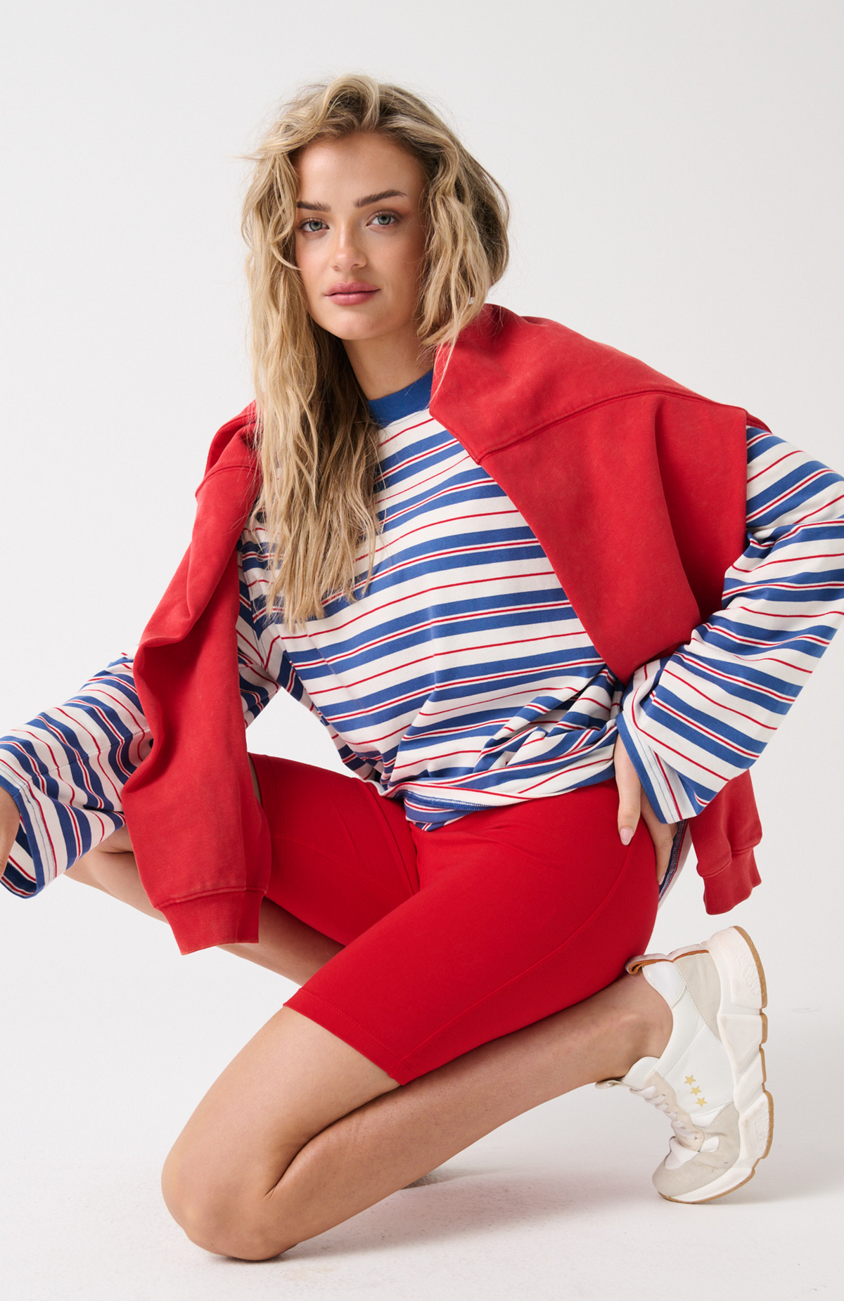 Carter Long Sleeve, Red Stripe