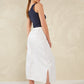 Dalton Denim Skirt, White