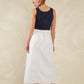 Dalton Denim Skirt, White