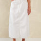 Dalton Denim Skirt, White