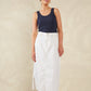 Dalton Denim Skirt, White