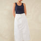 Dalton Denim Skirt, White