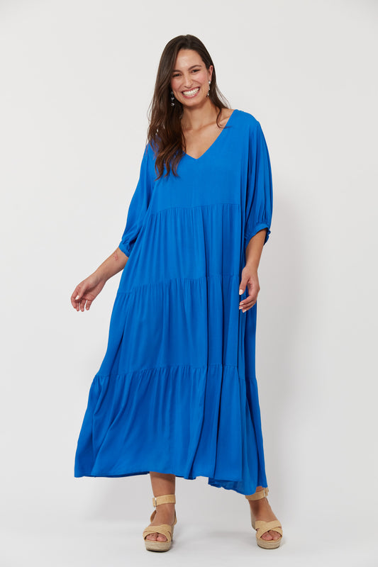 Isola Tiered Maxi Dress, Baia