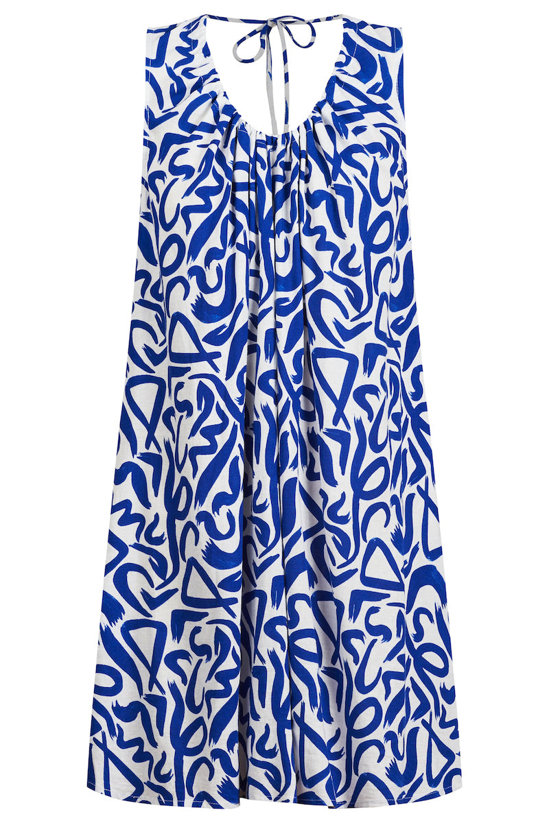 Bahama Tie Dress, Azul