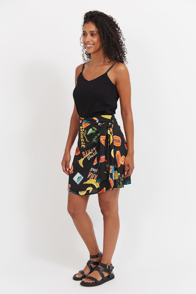 Cabana Mini Skirt, Black