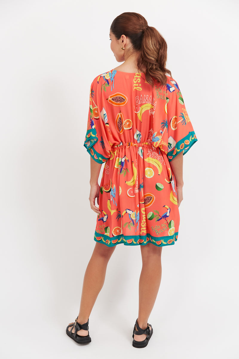 Cabana Dress, Coral