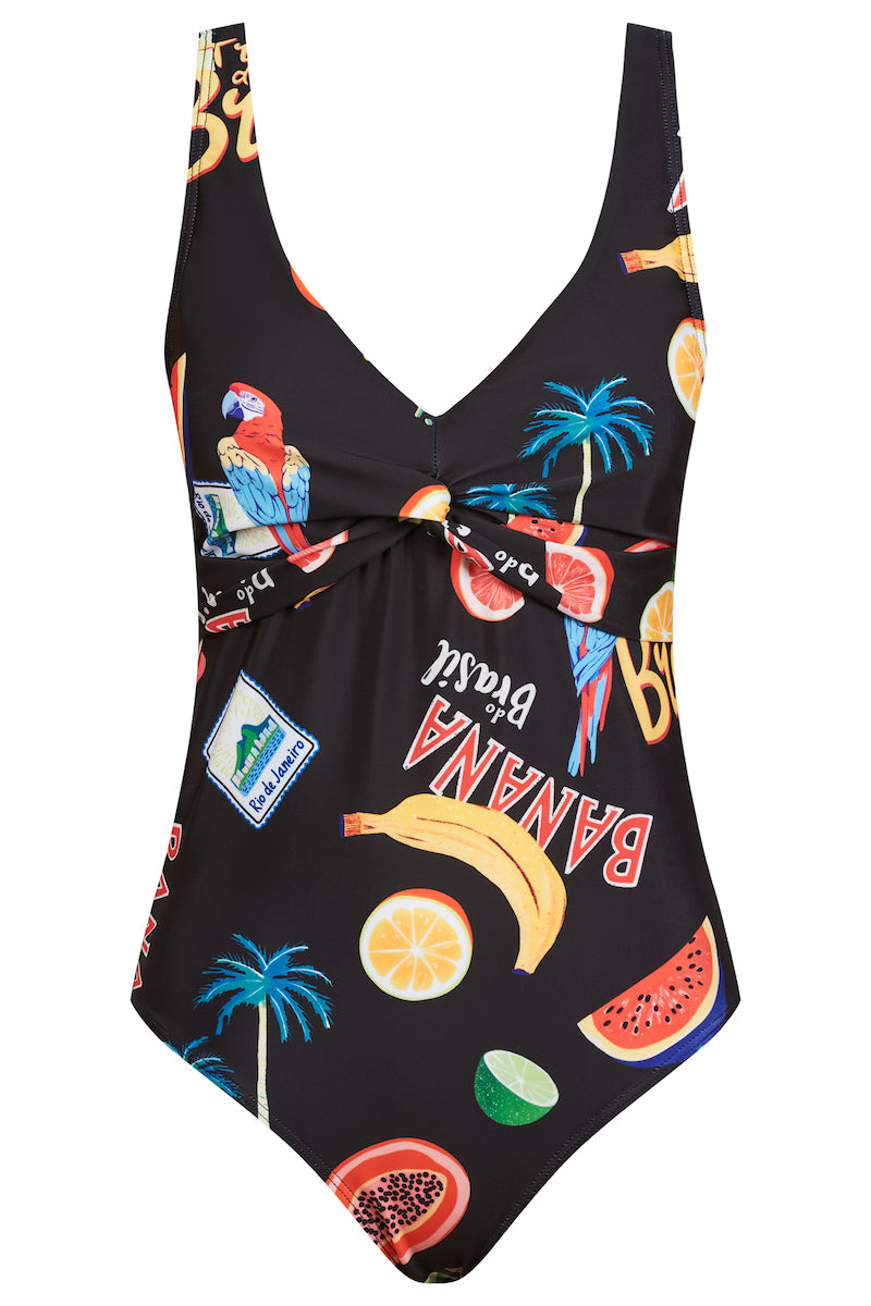 Cabana Twist One Piece, Black