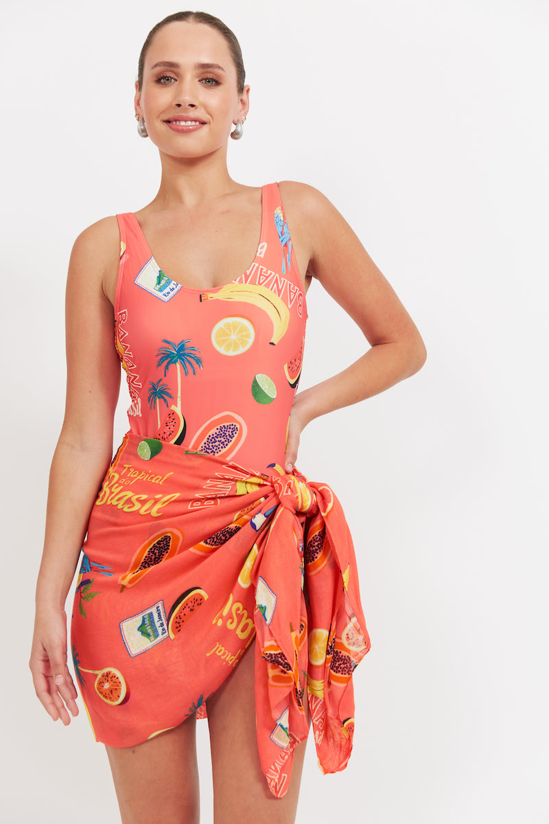 Cabana Sarong, Coral