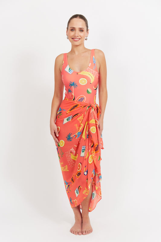 Cabana Sarong, Coral