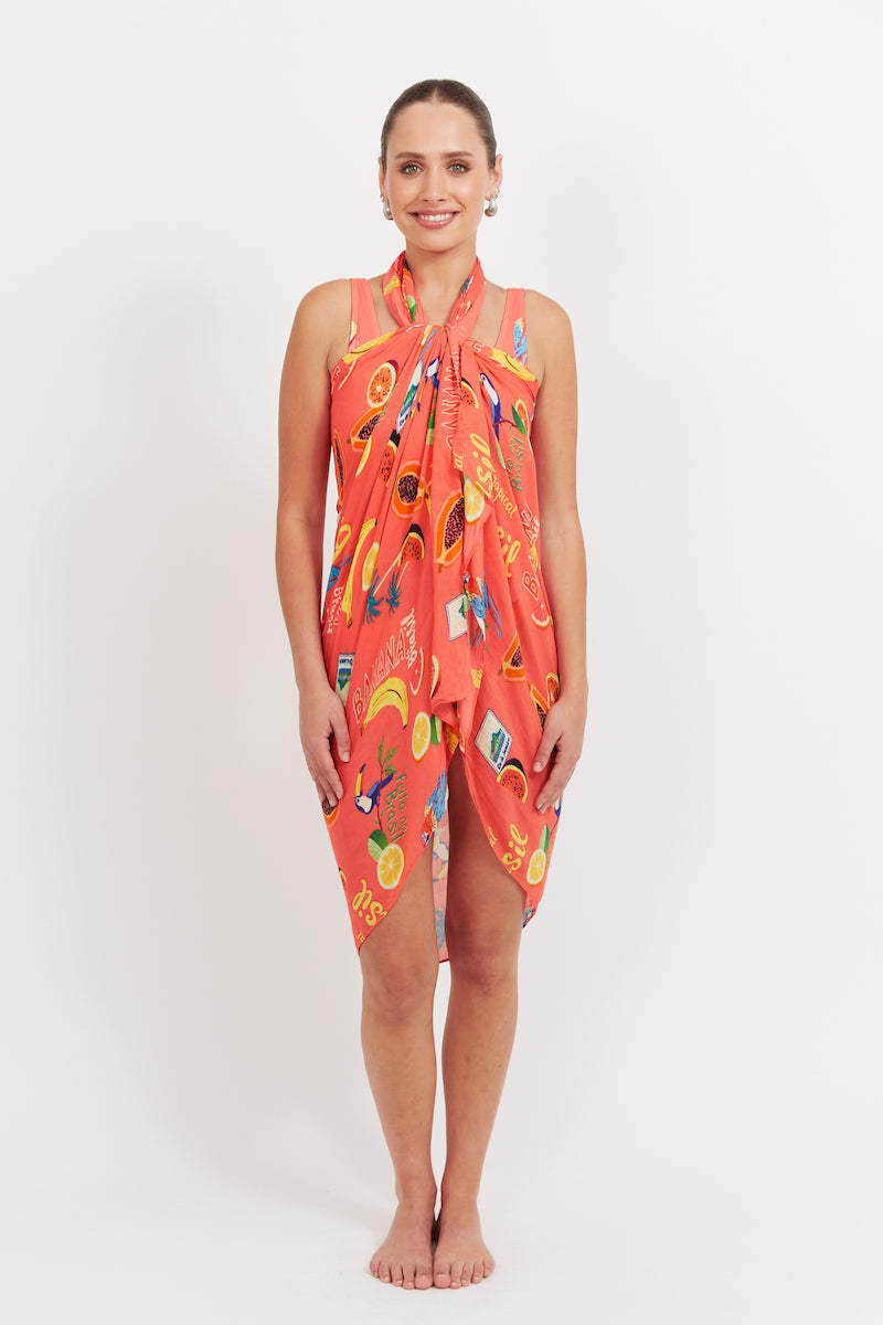 Cabana Sarong, Coral