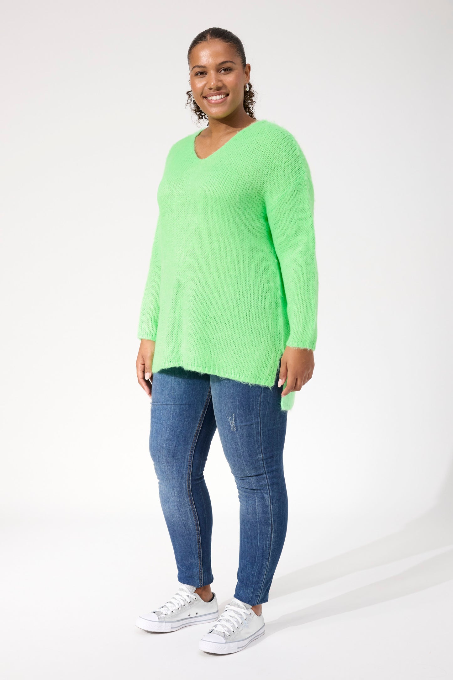 Lyon Relaxed Jumper, Lime