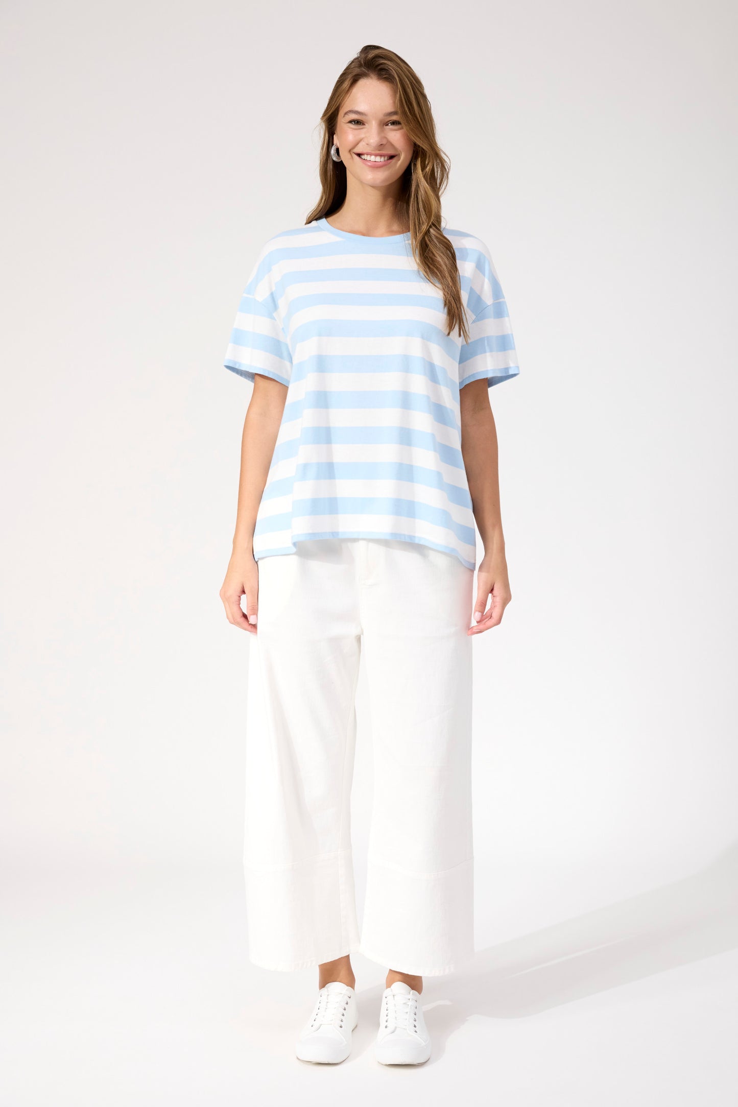 Columbus Stripe T-Shirt, Baby Blue