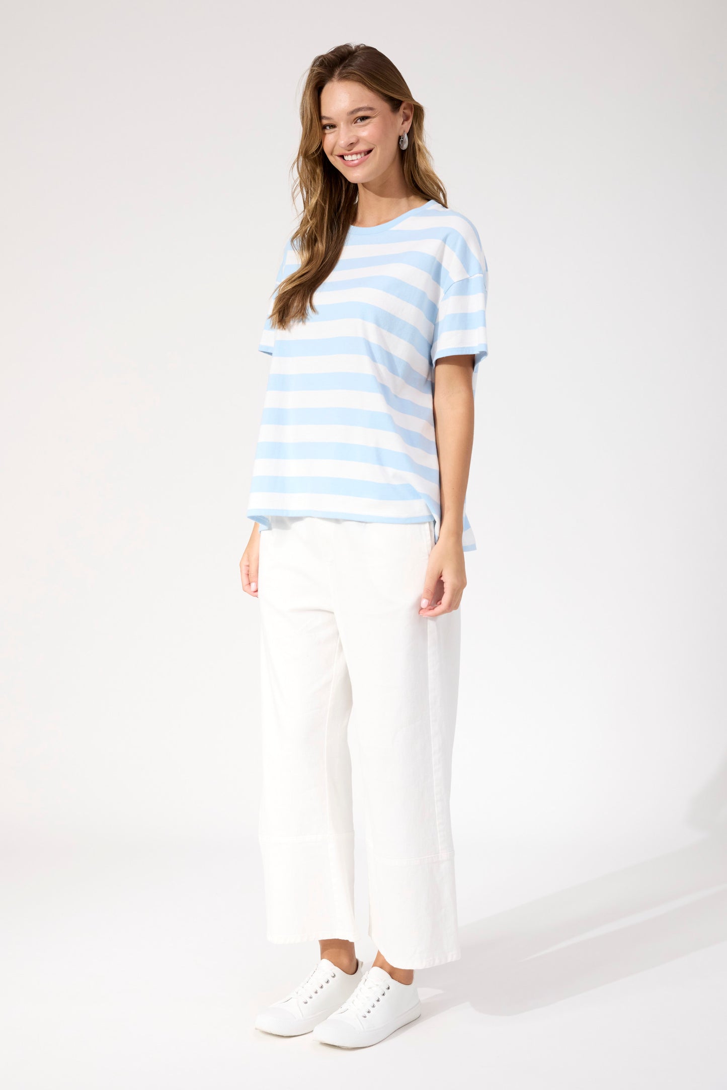 Columbus Stripe T-Shirt, Baby Blue