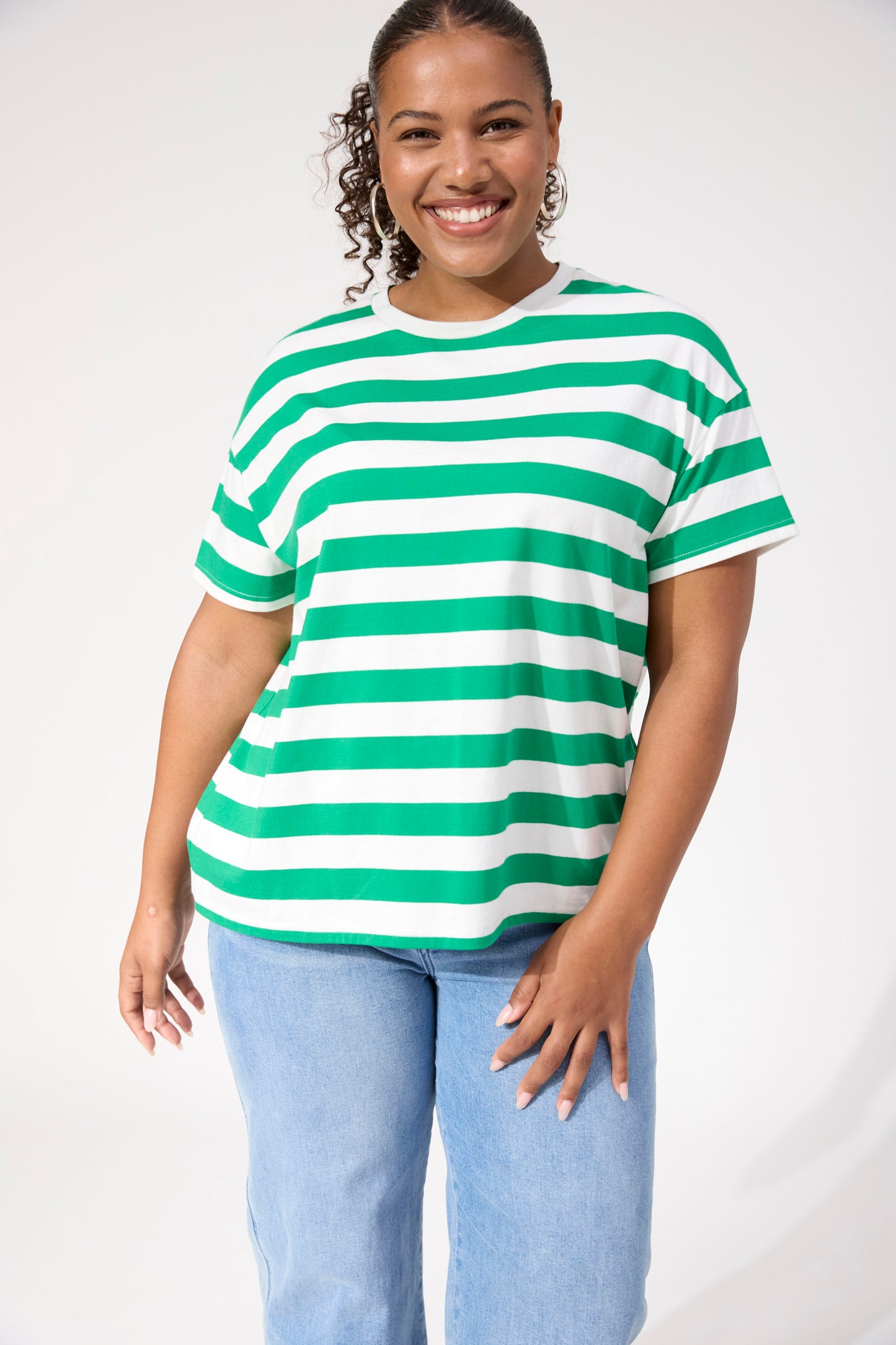 Columbus Stripe T-Shirt, Green