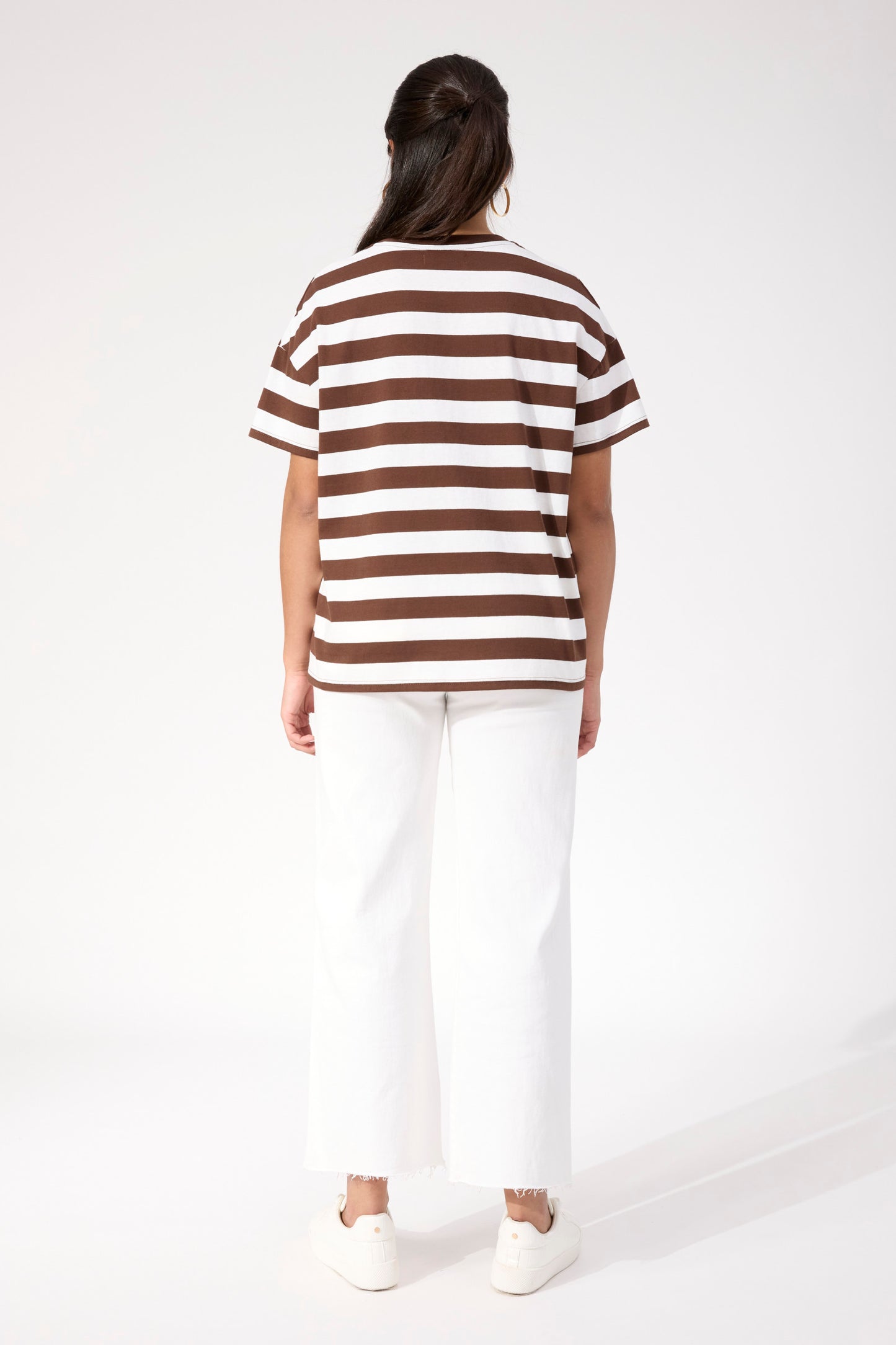 Columbus Stripe T-Shirt, Brown