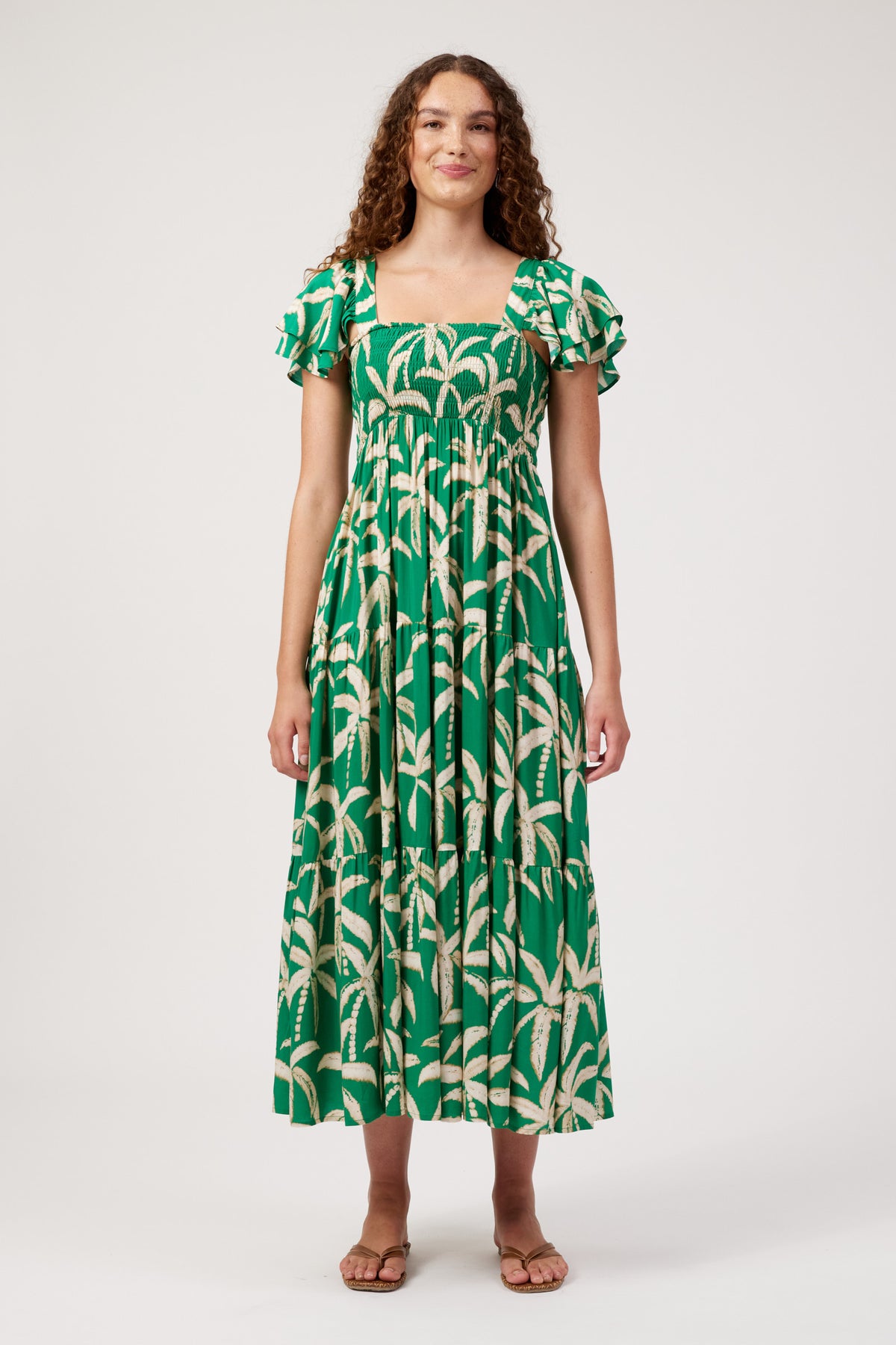 Congo Shirred Maxi Dress