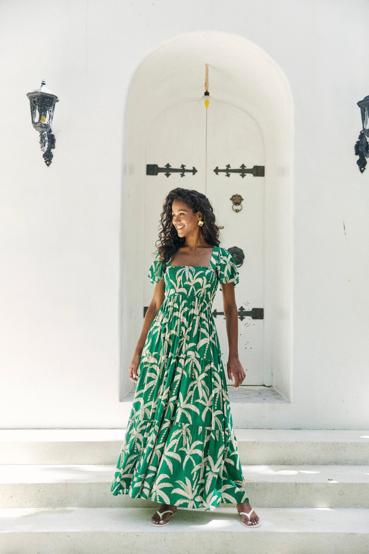 Congo Shirred Maxi Dress