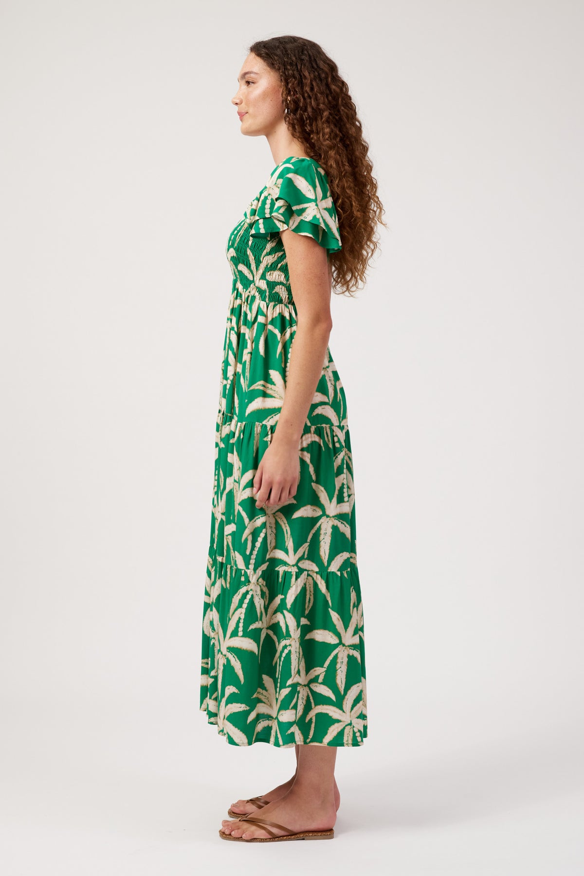 Congo Shirred Maxi Dress