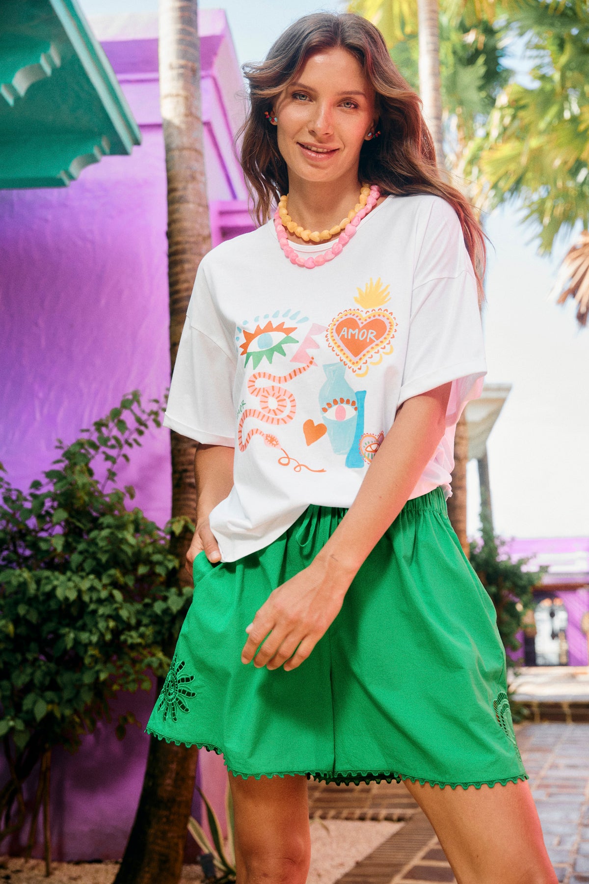 Larissa Broderie Short, Green