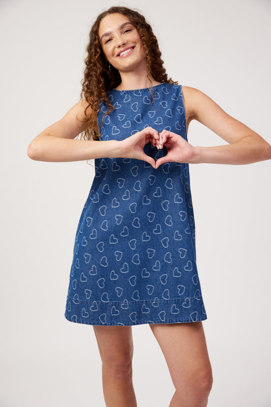Sicily Heart Denim Dress