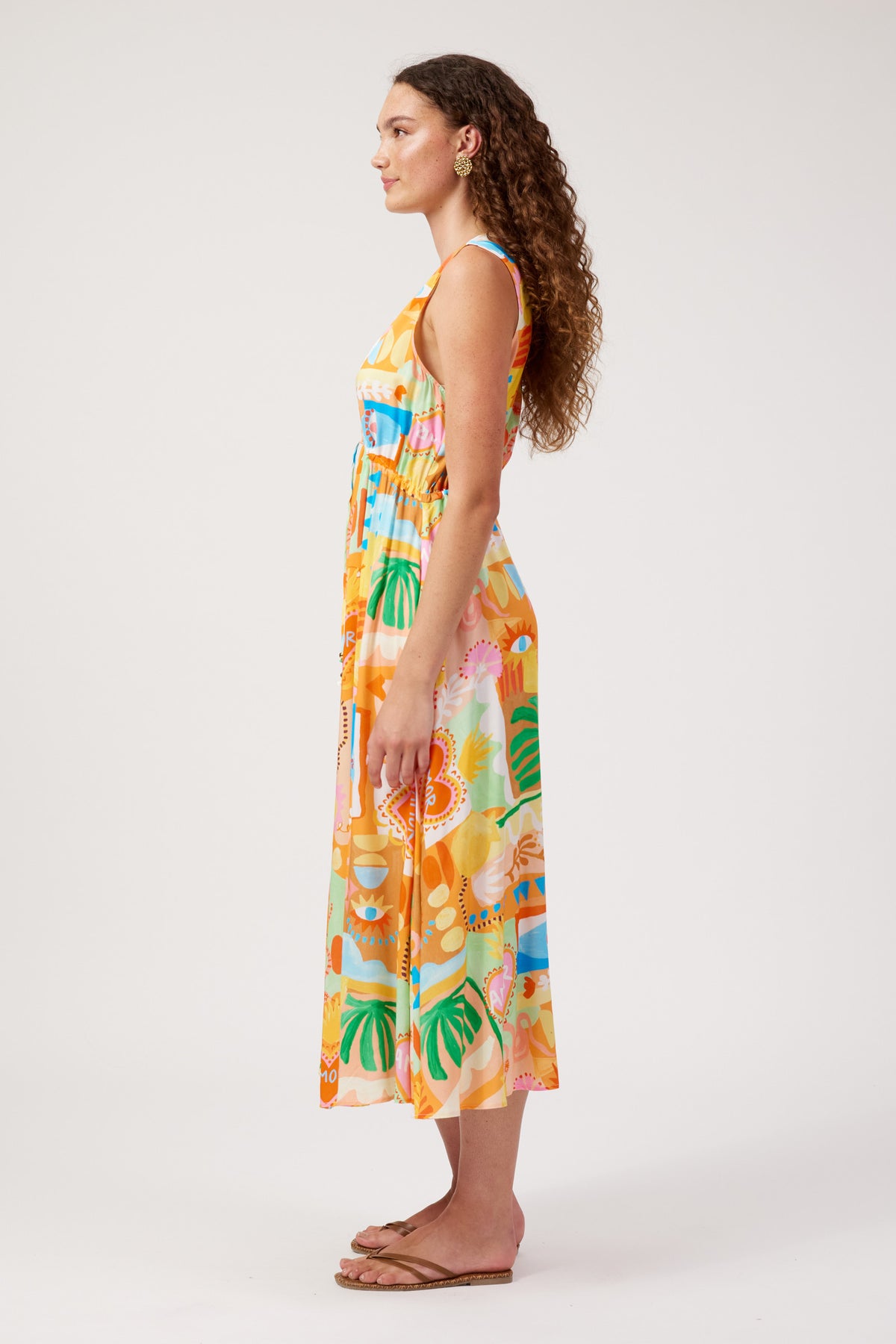 Mykonos Tie Midi Dress