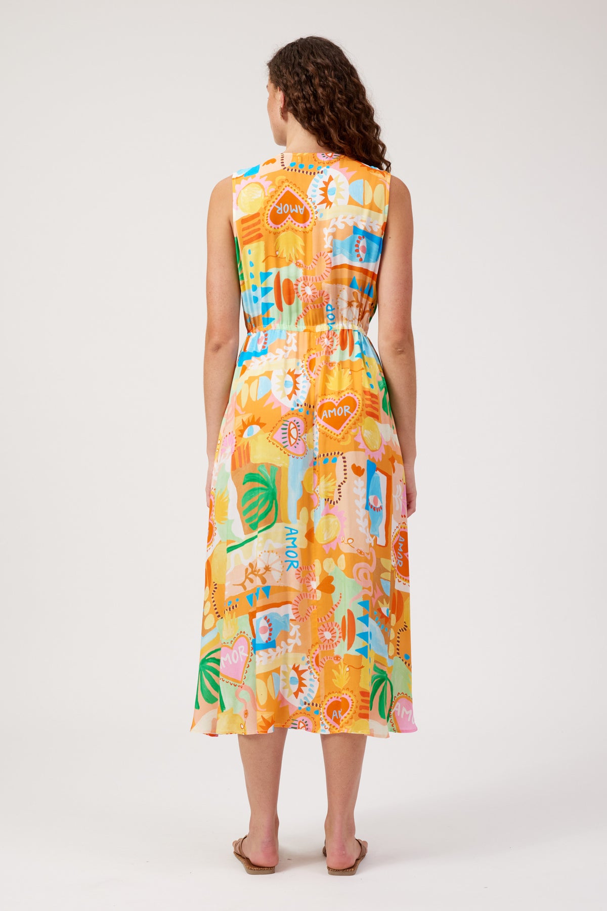 Mykonos Tie Midi Dress